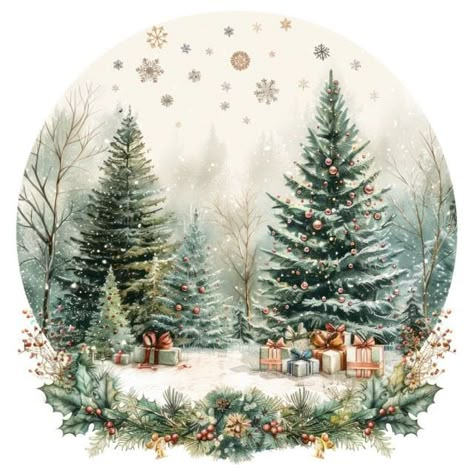 🎅❄️ Bring holiday charm to your projects with Christmas Scene Circles! These free printables feature cozy winter scenes, perfect for ornaments, tags, and journals. Available for personal and commercial use (see website for details). #ChristmasScenes #HolidayCrafts Christmas Clipart Black And White, Winter Printables Free, Cute Christmas Clipart, Clipart Drawings, Snowglobe Christmas, Globe Clipart, Christmas Clipart Free, Christmas Images Free, Christmas Paper Craft