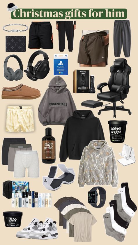 Gifts to get him for Christmas this year. I added some pricier and cheaper things to this list :) Christmas Stocking Gift Ideas, Stocking Gift Ideas, Christmas Presents For Boyfriend, Valentine Gifts For Boys, Gifts For Bf, Xmas Gifts For Him, Bf Gift, Boyfriend Gift Basket, Best Boyfriend Gifts