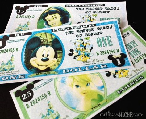 Let your kids earn "Disney Dollars" in prep for your trip Disney Money Printable, Disney Printables Free Templates, Disney Tickets Printable Free, Disney Dollars, Disney Camp, Disney Money, Disney Activities, Disney Surprise, Cali Trip