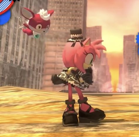 Popstar Amy And Rockstar Rouge, Fleetway Amy Rose, Goth Amy Rose, Amy And Shadow, Amy Rose Pfp, Rosé Halloween, Sonic Unleashed, Amy The Hedgehog, Game Sonic