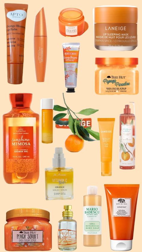 Orange Shower Routine, How To Smell Like Oranges, Smell Like Oranges, Orange Skincare, Orange Perfume, Orange Products, Body Hygiene, Orange Scent, Perfume Collection Fragrance