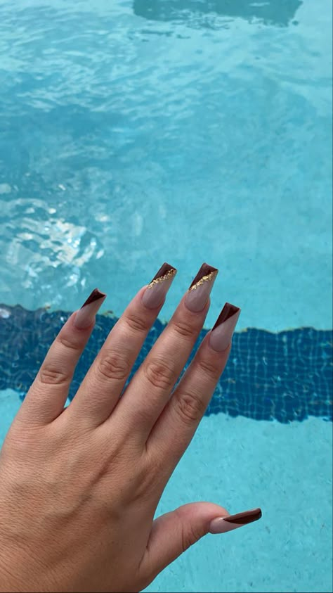 Classy Square Nails Fall, Autumn Nails French Tips Square, September Nail Ideas Square, Fall Nails 2023 Square, Square Nails For Fall, Fall Acrylic Nails Square, Square Acrylic Nails Fall, Fall Nails Square Medium, Fall Birthday Nails