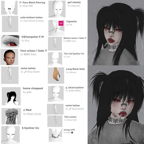 Download=follow Imvu Avi Ideas Kawaii, Imvu Face Tutorial, Imvu Face Ideas Tutorial, Imvu Avi Ideas Under 4000, Imvu Hair Ideas, Cute Imvu Avatars Ideas, Goth Imvu Avatar, Imvu Body Scales Ideas, Imvu Skins Ideas