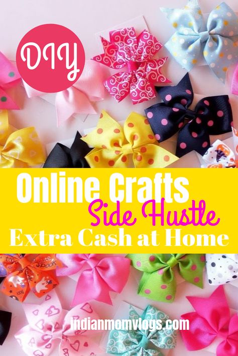 Bow Buisness Ideas, Material For Hair Bows, How To Start A Hair Bow Business, How To Make Boutique Hair Bows, Ribbon Crafts To Sell, Can You Run A Successful Hair Bow Business, Cheap Bow Hair Accessories For Gifts, Selling Crafts Online, Handmade Crafts Gifts