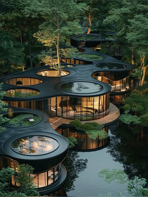 Eco Architecture Concept, Succulent Landscape Design, Resort Design, Harmony With Nature, Architecture Building Design, Architecture Design Concept, Design Exterior, Luxury Homes Dream Houses, Design Your Dream House