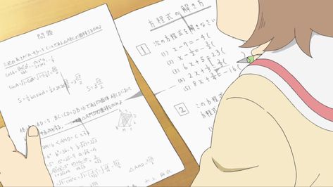 Yūko forgot to do her maths homework... 😄 #mathematics Anime Doing Homework, Anime Study, Maths Homework, Doing Homework, Math Homework, Do Homework, Anime Aesthetic, Episode 3, Aesthetic Videos