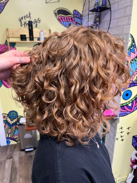 Spiral Perm Shoulder Length Hair, Short Curly Hair Lots Of Layers, Light Brown Short Curly Hair, Short Loose Curly Hair, Short Curly Hair With Highlights, Short Layered Curly Haircuts, Short Brown Curly Hair, Jayne Matthews, Short Layered Hairstyles