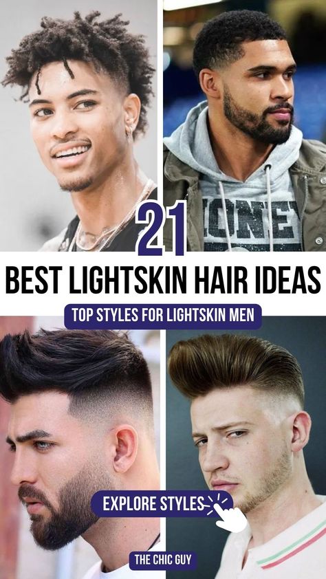 21 Trendy Haircuts for Lightskin Men to Elevate Your Look Lightskin Haircuts, Curls And Braids, Haircuts To Try, Modern Mens Fashion, A Haircut, Trendy Haircuts, Trending Hairstyles, Fresh Cut, Light Skin