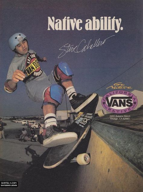 steve caballero (1989) Vans Ad, Skate Ads, Skate Pics, Mike Carroll, Vintage Skateboarding, Skateboard Pics, Classic Skateboard, Skateboard Companies, Skateboard Photos