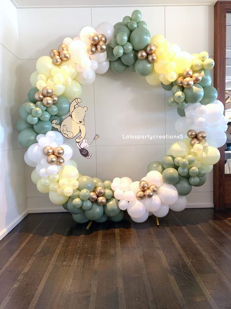 Thank Balloon Arch Winnie The Pooh, Gender Reveal Ideas For Boyfriend, Vintage Winnie The Pooh Balloon Arch, Winnie The Pooh Balloons, Winnie The Pooh Baby Shower Balloon Arch, Winnie The Pooh Balloon Arch, Winnie The Pooh Balloon Garland, Pooh Balloon, Winnie Poo