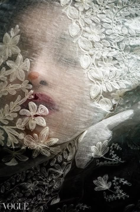 Angel Witch, Contemporary Photography, Vogue Italia, Dark Beauty, Lace Fashion, The Veil, Double Exposure, Stunning View, Fine Art Photography