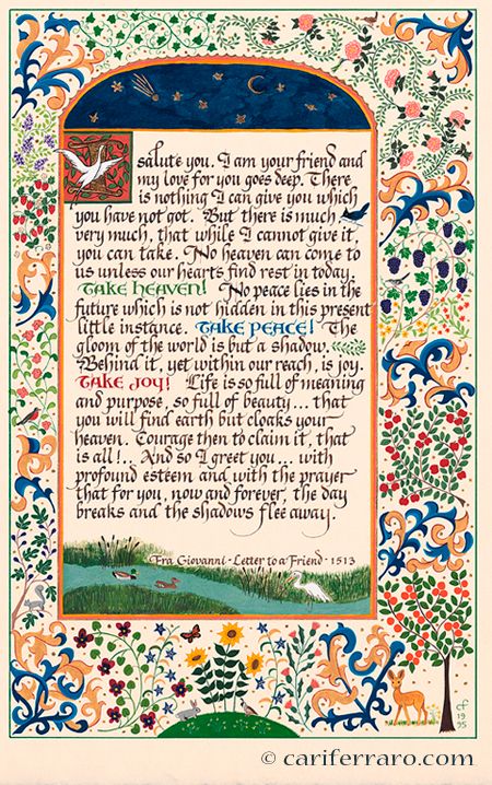 Famous Letters, Tasha Tudor, I Salute You, Friendly Letter, Five Hundred, Illuminated Manuscript, Now And Forever, Wonderful Words, Life Advice