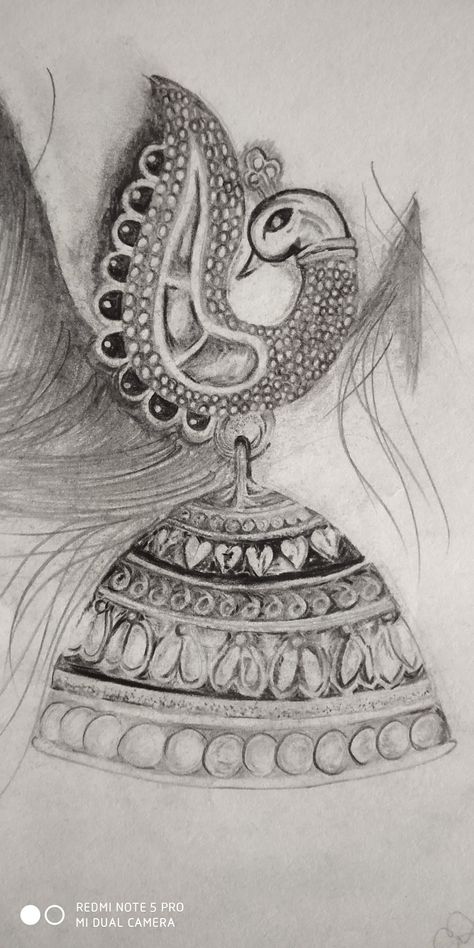 Pencil Art Mandala, Jumka Drawing Pencil, Earing Sketch Design, Jumka Drawings, Earings Drawing Design, Jwellary Design Drawing, Jhumka Drawing Sketch, Earrings Drawing Sketch, Jwellery Designing Drawing