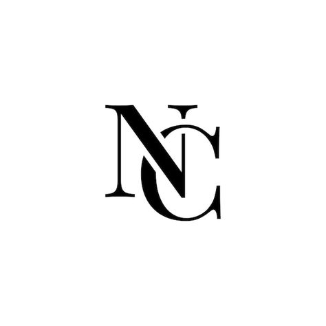 Nc Letter Logo, N Logo Design Ideas, Nc Monogram, Cn Logo, N Letter Design, Screen Printing Shirts Design, N Letter Logo, Nc Tattoo, Nc Logo