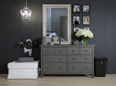 Solve It In A Snap : Messy Dresser - IKEA Ikea Bathroom Vanity, Grey Bedroom Set, Modern Baby Room, Grey Bedroom Furniture, Grey Dresser, Bedroom Drawers, Ikea Bedroom, Ikea Hemnes, Grey Room