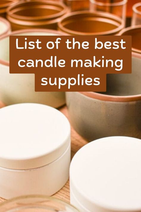 Here's a a list of my favorite go-to candle making supplies that aren’t ridiculously expensive Expensive Candles, Best Candle, Candle Supplies, Candle Making Supplies, Supply List, Best Candles, Candle Wax, Wicks, Candle Making