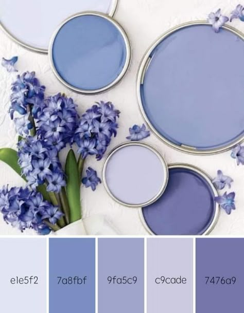 Periwinkle Color Pallet, Shades Of Periwinkle, Periwinkle Living Room, Periwinkle Wedding Colors, Periwinkle Decor, Blue And Purple Color Palette, Periwinkle Room, Periwinkle Wedding, Paint Color Inspiration