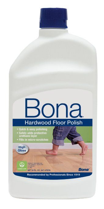 DIY hardwood refinish --Bona Hardwood Floor Polish - High Gloss, 32 oz. Wood Floor Polish, Bona Floor, Types Of Hardwood Floors, Prefinished Hardwood Floors, Wood Floor Finishes, Wood Floor Cleaner, Prefinished Hardwood, Best Laminate, Hardwood Floor Cleaner