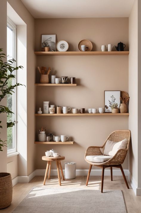 Are you dreaming of a tranquil coffee nook that embodies minimalist elegance? Transform your mornings with a space that’s not just functional but also a Wooden Coffee Corner, Coffee Corner Ideas Small Spaces, Coffee Nook Ideas Small Spaces, Coffee Nook Kitchen, Coffee Nook Ideas, Coffee Nook Decor, Coffee Corner Kitchen, Coffee Nooks, Nook Inspiration