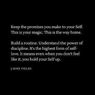 Holding On Quotes, Power Of Discipline, Routine Quotes, Promise Quotes, You Dont Say, You Promised, Self Discipline, The Way Home, Self Love Quotes