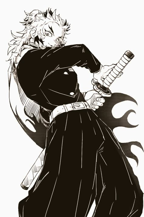 Rengoku Kyoujurou, Rengoku Kyojuro, Hero Wallpaper, Sketch Inspiration, Demon Slayer Kimetsu No Yaiba, Handsome Anime Guys, Comic Character, Slayer Anime, Anime Comics