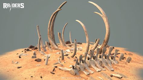 ArtStation - Whale bones - Raiders of the broken planet, Daniel Castillo Whale Bones, Broken Planet, Green Knight, Aboriginal Culture, Tile Texture, Animal Bones, Fantasy Places, Wild Nature, Environment Concept Art