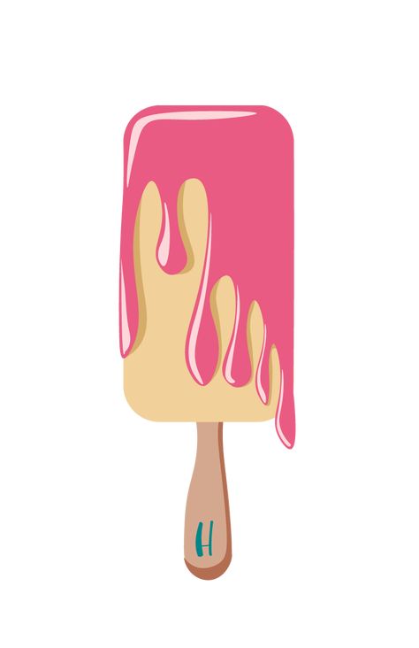 Popsicle Tattoo Ideas, Popsicle Tattoo, Popsicle Painting, Popsicle Drawing, Food Truck Sign, Popsicles Illustration, Holiday Paintings, Graphic Design Tees, Brand Colors Inspiration