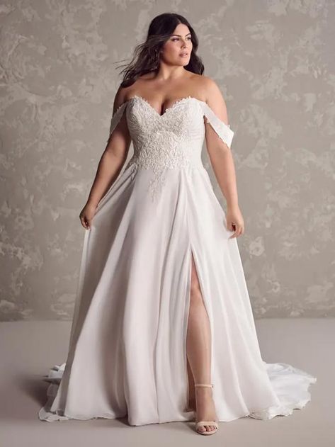 Rebecca Ingram 142827. Wedding Dresses Plus Size Western, Plus Size Wedding Dresses Fit And Flare, Destination Wedding Dresses Plus Size, Plus Size Wedding Dress Styles, Blush Plus Size Wedding Dress, Ethereal Wedding Dress Plus Size, Flowy Wedding Dress Plus Size, Plus Size Wedding Gowns Curvy Bride, Fall Wedding Dress Plus Size