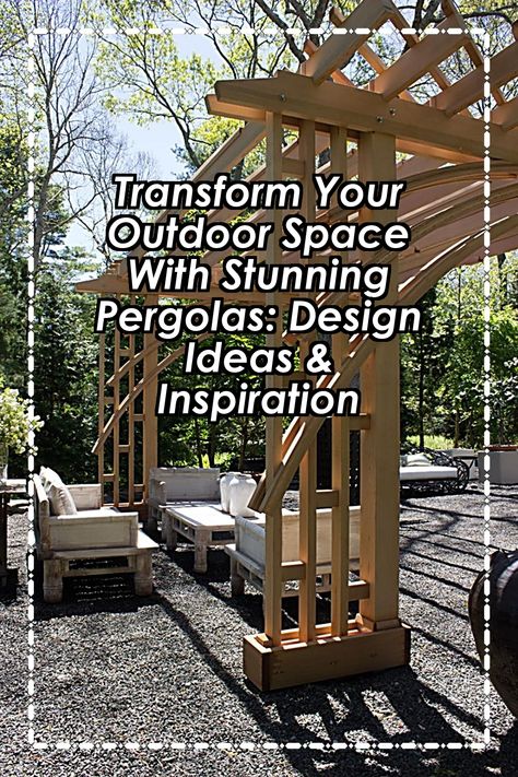 Elevate your outdoor living experience with stunning pergolas that blend style and functionality. In our latest guide, "Transform Your Outdoor Space With Stunning Pergolas: Design Ideas & Inspiration," discover creative design ideas that enhance your garden or patio. Whether you prefer a modern look or a rustic charm, find inspiration to create the perfect retreat. Explore how pergolas can provide shade, define spaces, and add beauty to your backyard oasis. Creative Design Ideas, Simple Addition, Pergola Designs, Pergola Shade, Backyard Oasis, Beautiful Space, Pharmacy Gifts, Rustic Charm, Backyard Landscaping