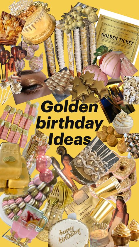 Golden Birthday Ideas, Golden Ticket, Golden Birthday, Front Gates, 12th Birthday, Birthday Ideas, Happy Birthday, Turn Ons, Birthday