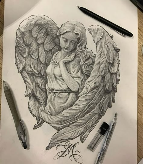 Angel Drawing Sketches, Angel Drawings, Angel Sketch, Face Dimensions, Angel Design, Chicano Art Tattoos, Chicano Drawings, Angel Drawing, Draw Sketch