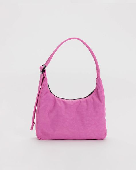 Hands Free Bag, Baggu Bags, Nylon Shoulder Bag, Fall 23, Scrap Material, Baggy Clothes, Back Jewelry, Mini Shoulder Bag, Pink Mini