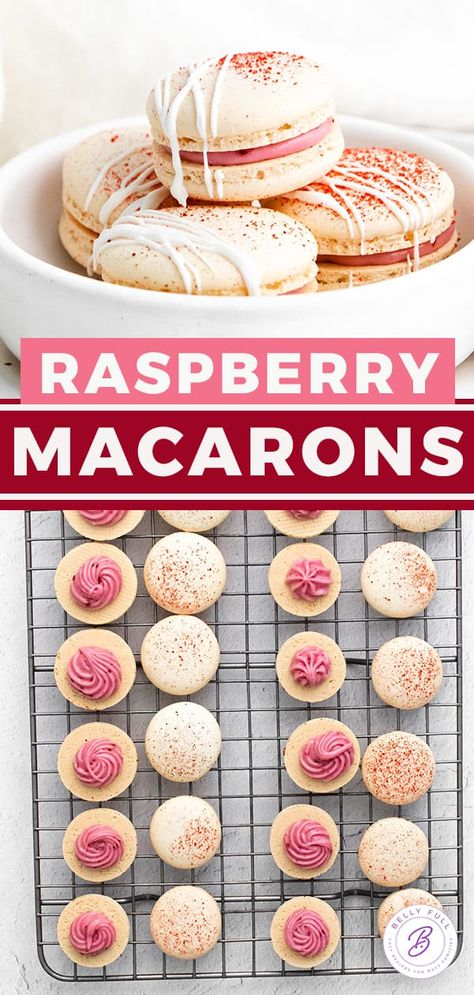 Easy Raspberry Macarons - Belly Full