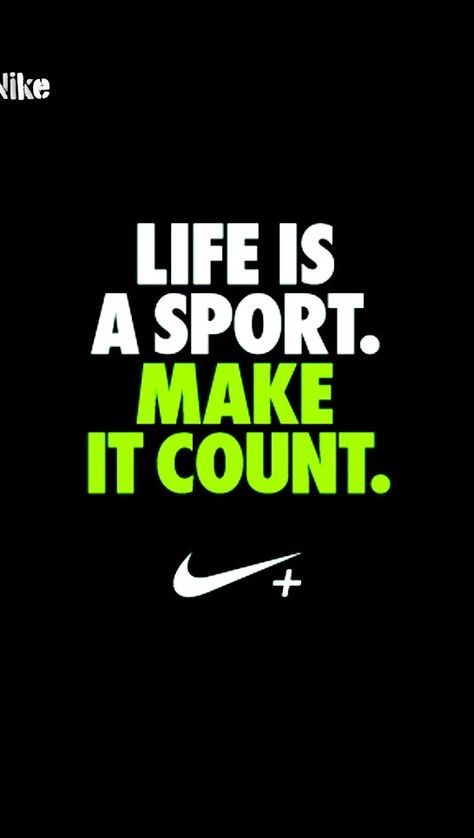 Nike Running Wallpaper, Running Wallpaper, Game Day Quotes, Nike Quotes, Softball Quotes, Make It Count, Social Media Consultant, Only Live Once, Basketball Quotes