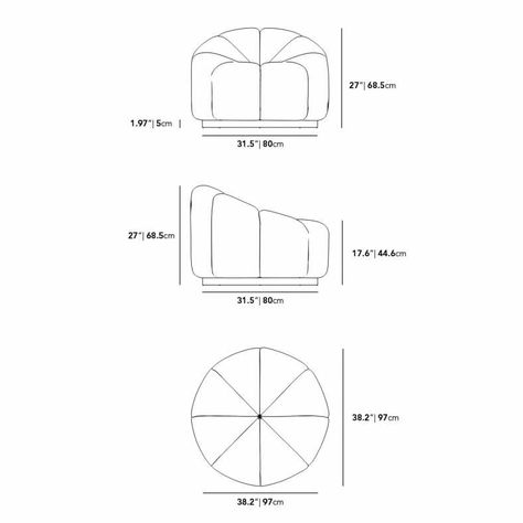 Dimensions for Vonn Lounge Chair - Swivel Mid Century Modern Lounge Chairs, Rove Concepts, Chair Swivel, Furniture Dimensions, Architecture Sketchbook, Book Cafe, Graphic Design Photoshop, Furniture Design Living Room, Interior D