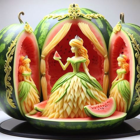 Easy Samosa Recipes, Serving Trays Design, Fruit Creations, Decorações Com Comidas, Watermelon Art, Party Snack Food, Food Art For Kids, Watermelon Carving, Amazing Food Decoration