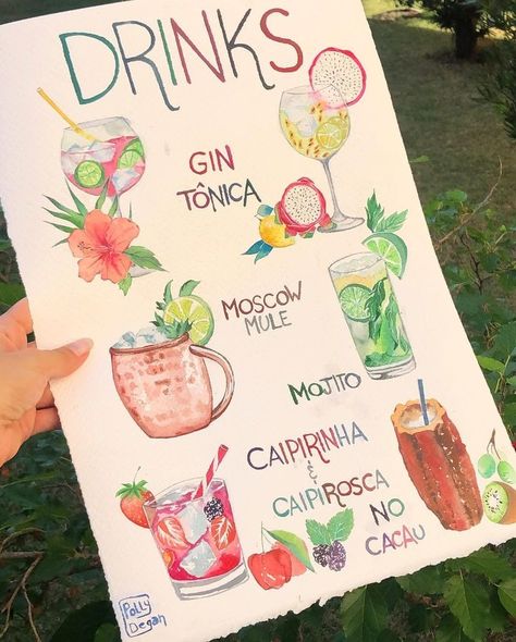 Convites • Instagram Menu Design, Mojito, Gin, Instagram, Design