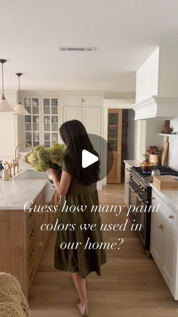 Emily Riter on Instagram: "There are so many beautiful paint colors out there. It can feel overwhelming with the number of choices and considerations…is this color timeless or trending, and does it feel cohesive throughout the home? How the light hits the color, which sheen to use, how the color makes the room feel, and how it will coordinate with the rest of the colors in the home are all things to think about. We loved how a color used solely on trim in one room and then on cabinets in another felt so different. Subscribe for our list of colors & answers to more questions 🤍 . . . #paintcolors #kitchendesign #butlerspantry #homelibrary #paintcolours #interiordesign #wainscoting #colonialhouse #newoldhome #allsortsof #colonialstyle #colonialrevival #marblekitchen #neutralpaintcolors #n Swiss Coffee Walls Revere Pewter Trim, Trim Color For Greek Villa Walls, Bm Swiss Coffee Walls, House Paint Colors Interior, Open Concept Paint Colors, Color Drenching Interiors, Color Schemes For The Home, Revere Pewter Kitchen, Beautiful Paint Colors