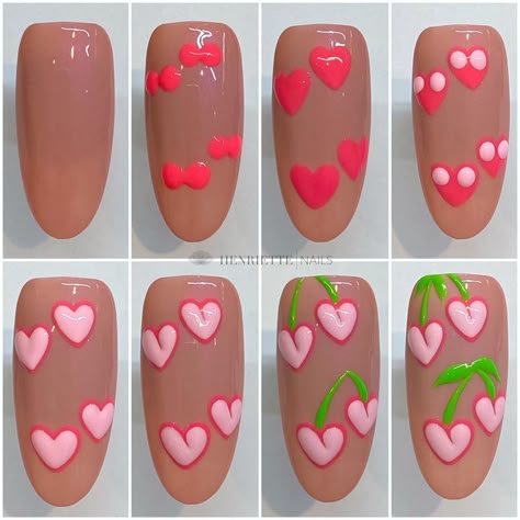 Beginner Nail Designs, Valentines Nails Designs, Fresh Manicure, Winter Nail Art Designs, Quick Nail Art, Nail Designs Tutorial, Nail Drawing, Valentine Nail Art, Nail Art For Beginners