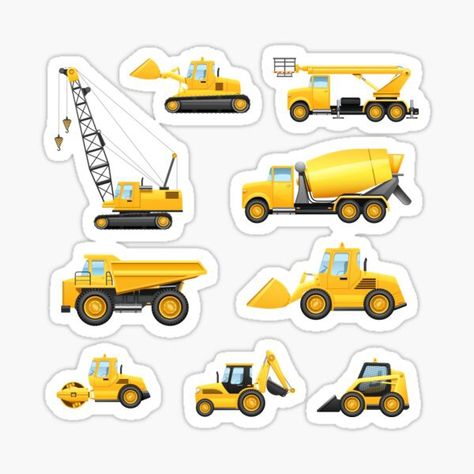 Construction Party Cakes, Construction Party Decorations, Baby Shower Deco, Construction Trucks, Construction For Kids, Dumper Truck, Truck Stickers, Construction Party, Construction Birthday