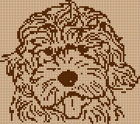 Dog Tapestry Crochet, Dog Alpha Pattern, Friendship Bracelet Alpha Patterns, Poodle Cross Stitch, Grid For Crochet, Tapestry Grid, Friendship Bracelet Alpha, Simple Tapestry, Grid Crochet