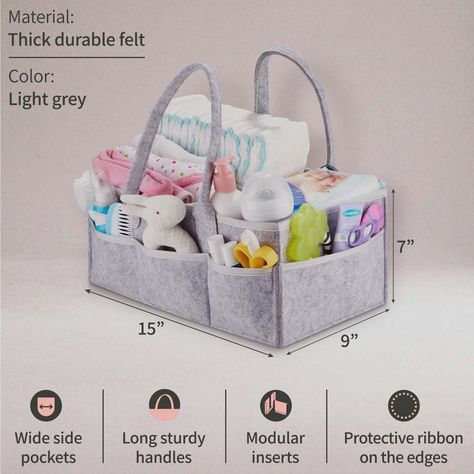 PUTSKA Nappy caddy essentials for newborn, great baby shower gifts for mum, baby boy, baby girl. New Born accessories UK baby organiser : Amazon.co.uk: Baby Products Car Trip Organization, Support Portable, Diaper Storage, Diaper Organization, Nursery Bag, Diaper Caddy, Caddy Bag, Sewing Storage, Caddy Organizer