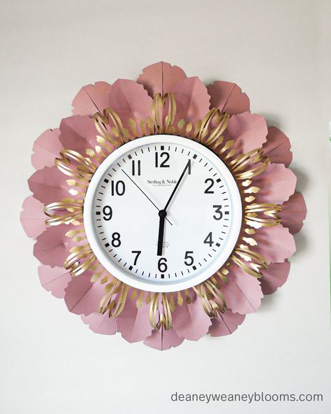 The Perks of being a wall flower–clock 🌺⁠ ⁠ or is "Make a wall flower out of your clock" a better title?⁠ 😂⁠ Well let's not dwell so much on that, because, hey! The tutorial on how to make a decorative paper flower clock is out!⁠ ⁠ 🥰⁠ And don't forget this wonderful detail, the templates I made, designed and used in this craft project are free 💕⁠ ⁠ So head on to the link to check it out! 💟 ⁠ Clock Diy Crafts Wall Decor, Clock Making Ideas Projects, Diy Wall Clock Ideas, Wall Clock With Pictures, Wall Clock Diy, Paper Clock, Silver Wall Clock, Clock Design Ideas, Clock Diy