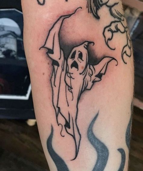 Spooky Tattoos On Hand, Spooky Themed Tattoos, Fall Tattoos, Tattoo Line, Tattoo Culture, Petit Tattoo, Ghost Tattoo, Creepy Tattoos, Spooky Tattoos