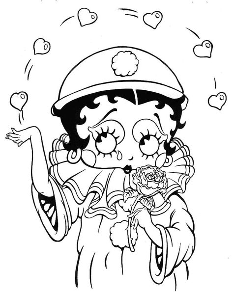 Betty Boop Coloring Pages Betty Boop Coloring Pages, Betty Boop Silhouette, Cartoons Coloring Pages, Betty Boop Tattoos, Knight Shield, Nexo Knights, Valentines Day Coloring Page, Valentine Coloring Pages, Heart Coloring Pages