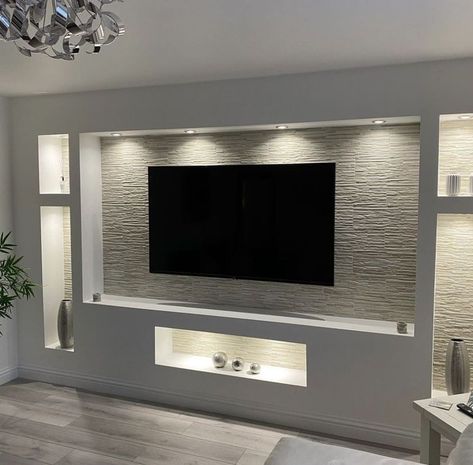 Luxury Tv Wall, Ruang Tv, Modern Tv Room, Feature Wall Living Room, Living Room Tv Cabinet, Fireplace Tv Wall, Modern Tv Wall, Wall Tv Unit Design, House Organisation