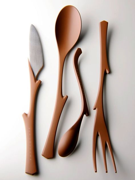 Eda Cutlery, Appearances Inspiration, Okuyama Design, Red Dots, Ken Okuyama, Nature Shape, Products Design, Dots Awards, High Organizations #pfister #indira Spatulas, Yanko Design, Organic Design, Wooden Spoons, Red Dots, Objects Design, Cafe Bar, Forks, Spoons