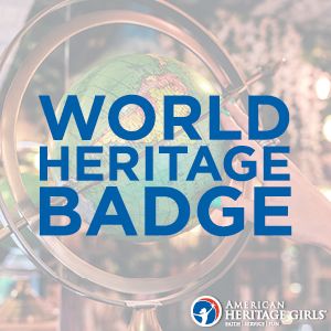 American Heritage Girls World Heritage Badge activities and ideas. AHG World Heritage Badge resources.  #ahgfun #americanheritagegirls #worldheritagebadge #worldheritage  American Heritage Girls | www.americanheritagegirls.org World Heritage Badge Ahg, American Heritage Girls Badge, Ahg Badge, Badge Ideas, American Heritage Girls, Girls World, American Heritage, World Heritage, Leadership