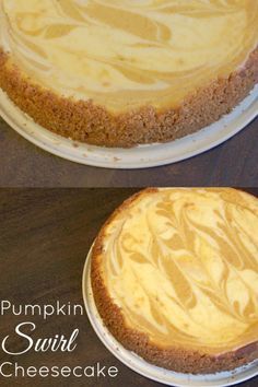 This Pumpkin Swirl Cheesecake is the perfect dessert for the Holidays! Fall Cheesecake, Pumpkin Swirl Cheesecake, Swirl Cheesecake, Pumpkin Pie Cheesecake, The Cheesecake Factory, Pumpkin Cheesecake Recipes, Chocolate Graham Crackers, Easy Cheesecake, Oreo Cheesecake