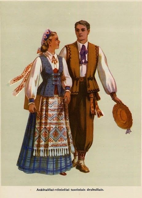 Lithuanian Clothing, Polish Costume, Eurasian Steppe, Popular Costumes, Blue Eyed Girls, Folk Clothing, Folk Dresses, Folk Fashion, National Art